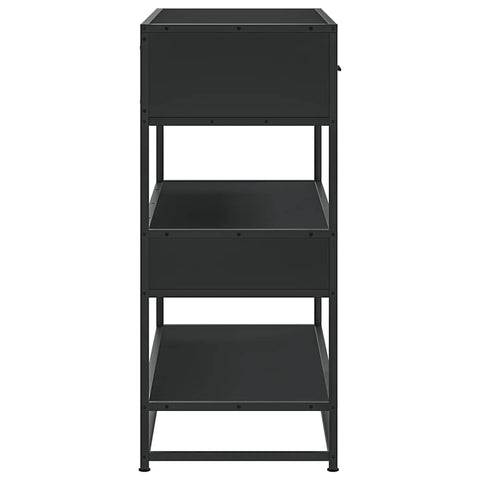 vidaXL Console Table Black 90x35x80 cm Engineered Wood