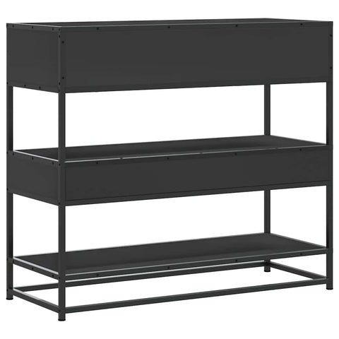 vidaXL Console Table Black 90x35x80 cm Engineered Wood