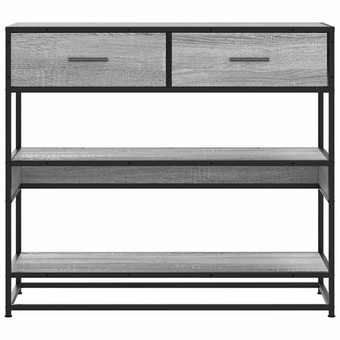 vidaXL Console Table Grey Sonoma 90x35x80 cm Engineered Wood
