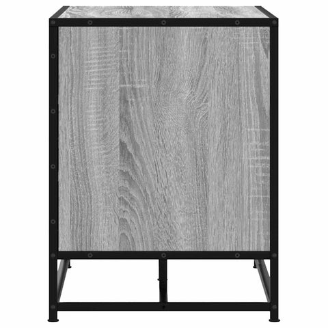 vidaXL Shoe Bench Grey Sonoma 100x40x53.5 cm Engineered Wood and Metal