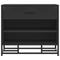 vidaXL Shoe Bench Black 60x40x53.5 cm Engineered Wood and Metal