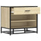 vidaXL Shoe Bench Sonoma Oak 60x40x53.5 cm Engineered Wood and Metal