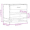 vidaXL Shoe Bench Smoked Oak 60x40x53.5 cm Engineered Wood and Metal
