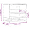 vidaXL Shoe Bench Grey Sonoma 60x40x53.5 cm Engineered Wood and Metal