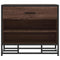 vidaXL Shoe Bench Brown Oak 60x40x53.5 cm Engineered Wood and Metal