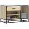 vidaXL Shoe Bench Sonoma Oak 80x40x53.5 cm Engineered Wood and Metal