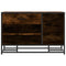 vidaXL Shoe Bench Smoked Oak 80x40x53.5 cm Engineered Wood and Metal