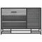 vidaXL Shoe Bench Grey Sonoma 80x40x53.5 cm Engineered Wood and Metal