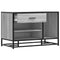 vidaXL Shoe Bench Grey Sonoma 80x40x53.5 cm Engineered Wood and Metal