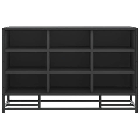 vidaXL Shoe Bench Black 84x40x53.5 cm Engineered Wood and Metal