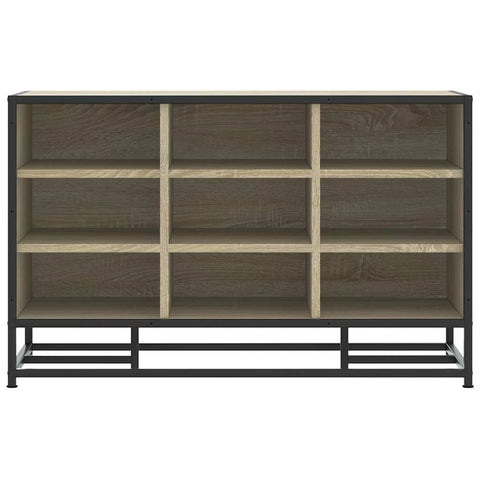 vidaXL Shoe Bench Sonoma Oak 84x40x53.5 cm Engineered Wood and Metal
