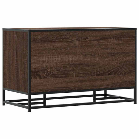 vidaXL Shoe Bench Brown Oak 84x40x53.5 cm Engineered Wood and Metal