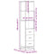 vidaXL Bathroom Cabinet Brown Oak 35x37.5x166 cm Engineered Wood