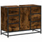 vidaXL Bathroom Sink Cabinet Smoked Oak 80x33x60 cm Engineered Wood