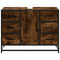 vidaXL Bathroom Sink Cabinet Smoked Oak 80x33x60 cm Engineered Wood