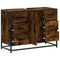 vidaXL Bathroom Sink Cabinet Smoked Oak 80x33x60 cm Engineered Wood