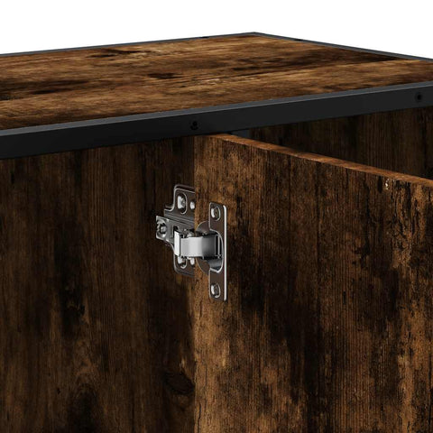 vidaXL Bathroom Sink Cabinet Smoked Oak 80x33x60 cm Engineered Wood