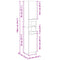 vidaXL Bathroom Cabinet Sonoma Oak 32x34x188.5 cm Engineered Wood