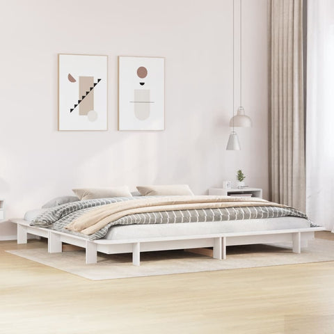vidaXL Bed Frame without Mattress White 160x200 cm Solid Wood Pine