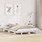 vidaXL Bed Frame without Mattress White 150x200 cm King Size Solid Wood Pine