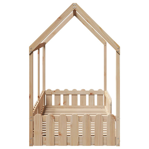vidaXL Kids' House Bed Frame without Mattress 90x200 cm Solid Wood Pine