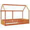vidaXL Kids' House Bed Frame without Mattress Wax Brown 90x200 cm