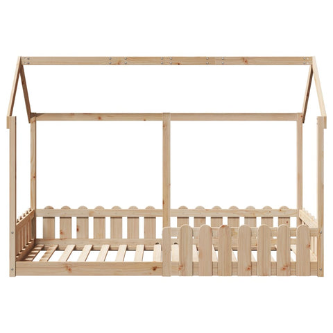 vidaXL Kids' House Bed Frame without Mattress 80x200 cm Solid Wood Pine
