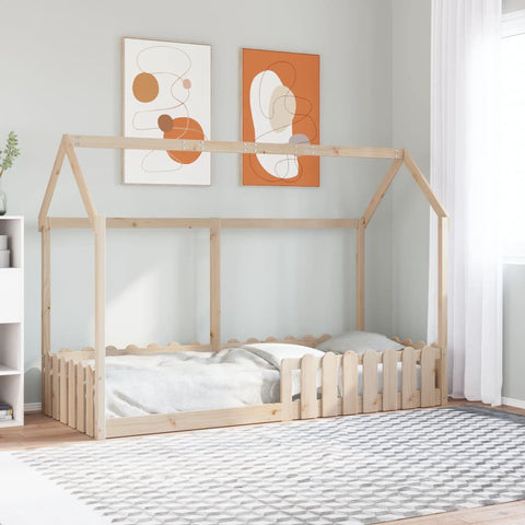 vidaXL Kids' House Bed Frame without Mattress 80x200 cm Solid Wood Pine
