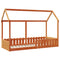 vidaXL Kids' House Bed Frame without Mattress Wax Brown 80x200 cm