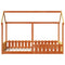 vidaXL Kids' House Bed Frame without Mattress Wax Brown 80x200 cm