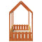 vidaXL Kids' House Bed Frame without Mattress Wax Brown 80x200 cm