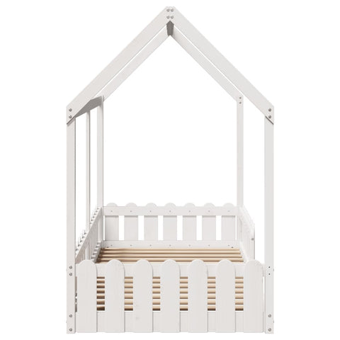 vidaXL Kids' House Bed Frame without Mattress White 90x190 cm Single