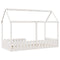 vidaXL Kids' House Bed Frame without Mattress White 90x190 cm Single