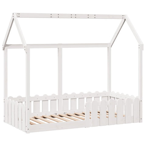 vidaXL Kids' House Bed Frame without Mattress White 80x160 cm