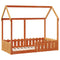 vidaXL Kids' House Bed Frame without Mattress Wax Brown 80x160 cm