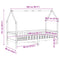 vidaXL Kids' House Bed Frame without Mattress White 90x200 cm Pine