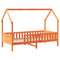 vidaXL Kids' House Bed Frame without Mattress Wax Brown 90x200 cm Pine