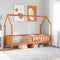 vidaXL Kids' House Bed Frame without Mattress Wax Brown 90x200 cm Pine