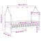 vidaXL Kids' House Bed Frame without Mattress 80x200 cm Pine