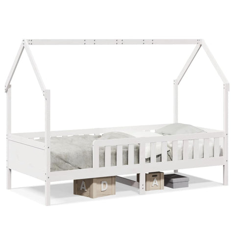 vidaXL Kids' House Bed Frame without Mattress White 90x190 cm Single Pine