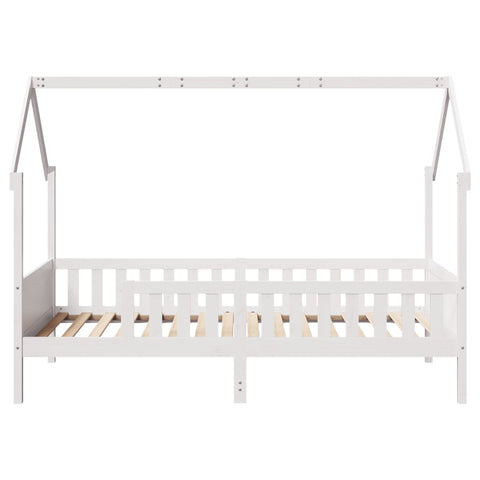 vidaXL Kids' House Bed Frame without Mattress White 90x190 cm Single Pine