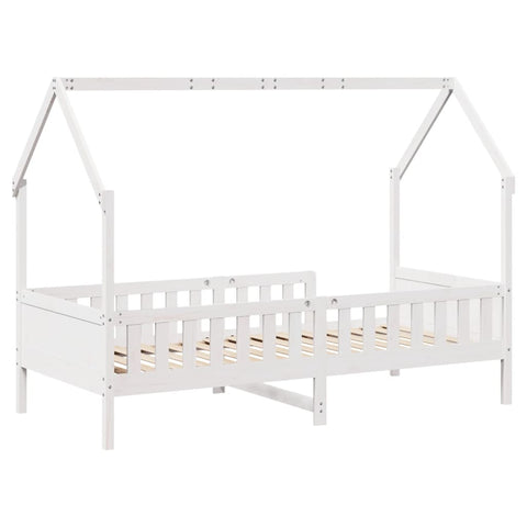 vidaXL Kids' House Bed Frame without Mattress White 90x190 cm Single Pine