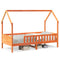 vidaXL Kids' House Bed Frame without Mattress Wax Brown 90x190 cm Single Pine