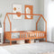 vidaXL Kids' House Bed Frame without Mattress Wax Brown 90x190 cm Single Pine