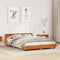 vidaXL Bed Frame without Mattress Wax Brown 150x200 cm King Size Solid Wood Pine