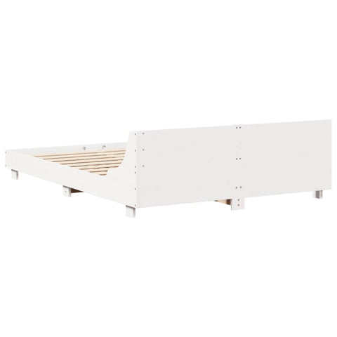 vidaXL Bed Frame without Mattress White 120x200 cm Solid Wood Pine