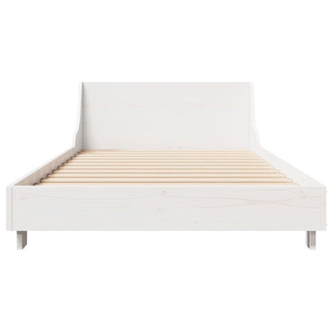 vidaXL Bed Frame without Mattress White 90x200 cm Solid Wood Pine