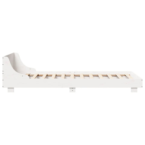 vidaXL Bed Frame without Mattress White 90x200 cm Solid Wood Pine