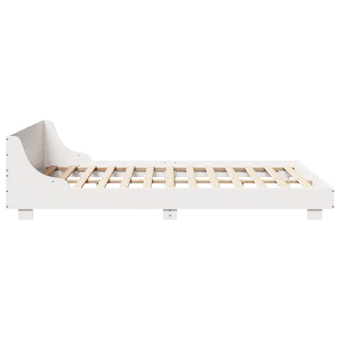 vidaXL Bed Frame without Mattress White 140x190 cm Solid Wood Pine
