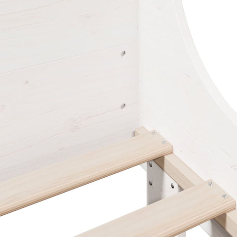 vidaXL Bed Frame without Mattress White 140x190 cm Solid Wood Pine